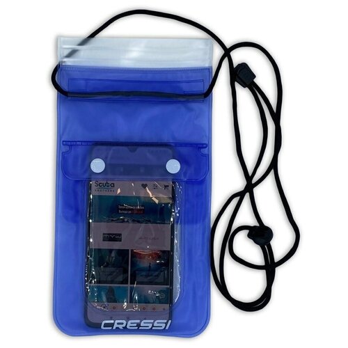 фото Чехол-гермо для телефона cressi waterproof phone case, синий cressi-sub