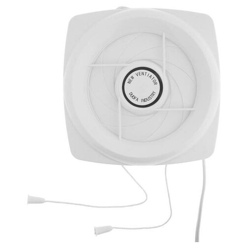 Вентилятор осевой ZEIN с жалюзи шнурковый выключатель провод d110 мм 220 В 20Вт 5157139 862₽