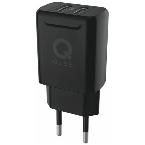 Сетевое з/у QUB QWC24BLK (2 USB 2.4A цвет черный)