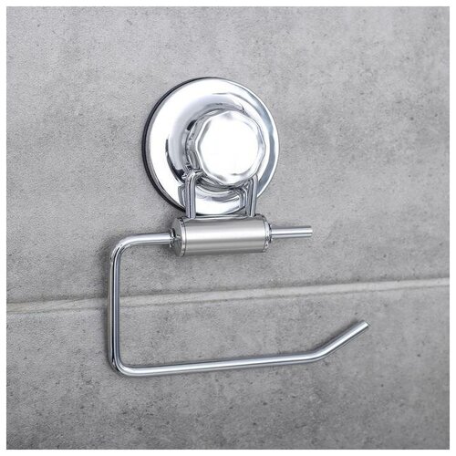 фото Держатель для туалетной бумаги на вакуумных присосках "accoona a11405-3", цвет хром