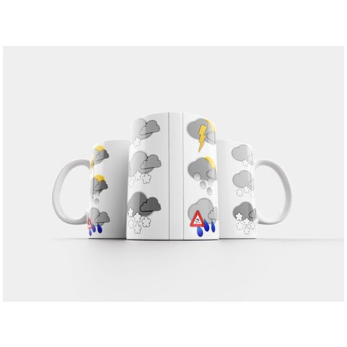 фото Кружка "пиктограмма, погода, снег" 320 мл lotsprints