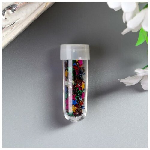 фото Глиттер набор 45 шт в коробке "звёздочки" вес 2,6 гр микс 4,4х15,3х8,7 см 2972428 . yandex market