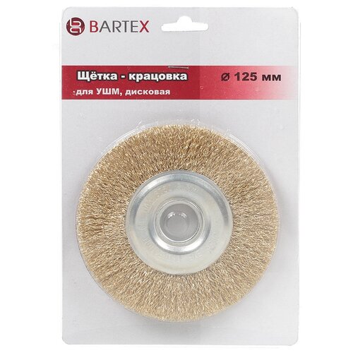 Щетка для УШМ Bartex, плоская, посадочный диаметр 22.2 мм, 993125