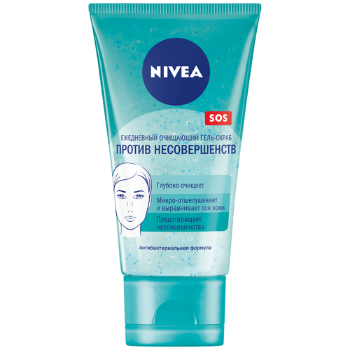 NIVEA Ежедневный очищающий гель-скраб против несовершенств для проблемной кожи 150 мл