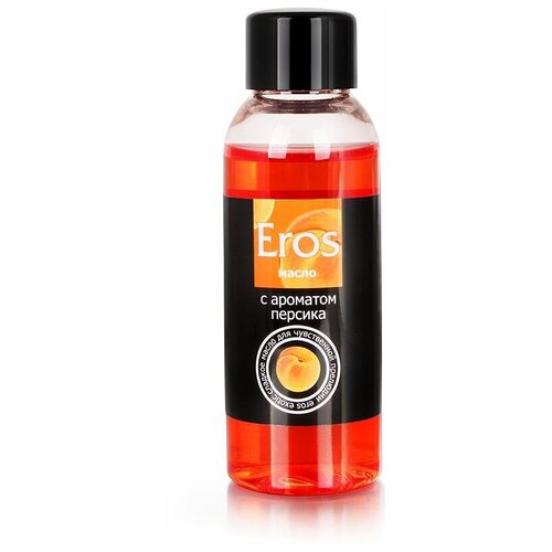 Массажное масло Eros exotic с ароматом персика - 50 мл. wellness кокосовое массажное масло 50 мл eros