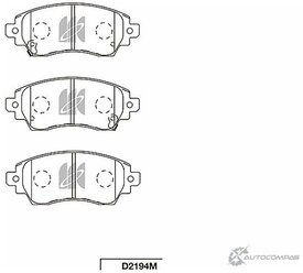 Колодки тормозные, передние KASHIYAMA D2194M