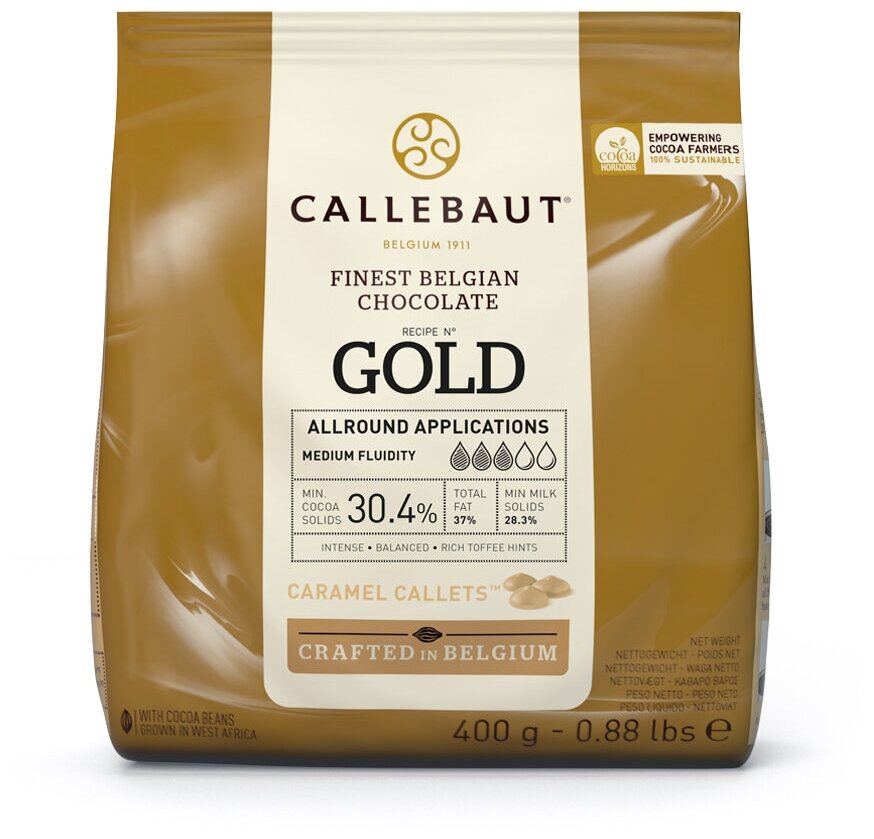 Callebaut - Шоколад GOLD с карамелью 30,4% какао CHK-R30GOLD-E0-D94 0,4 кг