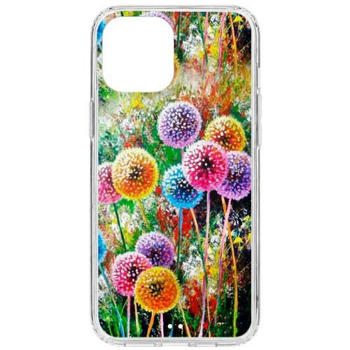 фото Чехол для apple iphone 12 pro max kruche print одуванчики / чехол для apple iphone / чехол с рисунком / чехол с принтом / чехол для айфон / бампер на айфон / чехол накладка для iphone / противоударная накладка для iphone / защита для iphone / защита на айфон / cиликоновый чехол для iphone / пластиковый чехол на iphone / защитный чехол для iphone кruче