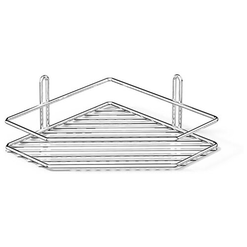 Полка для ванной из нержавеющей стали AISI 304, угловая, 1 ярусная, форма трапеция , 20х20х7 см 5мм