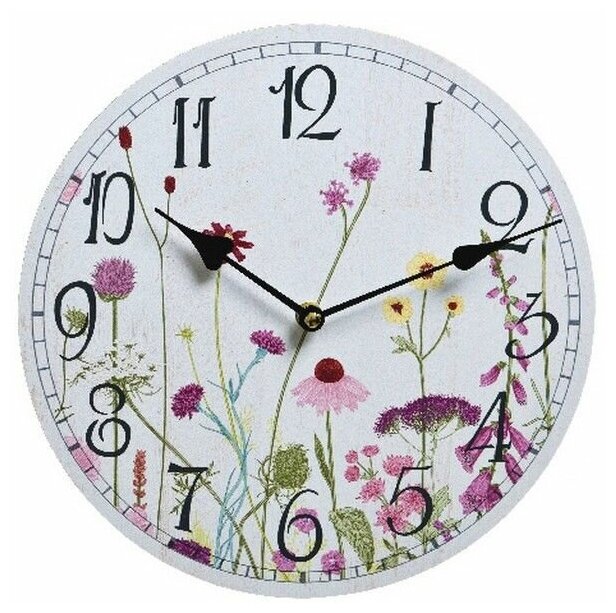 фото Настенные часы уютная лужайка, модель 1, дерево, 29 см, Kaemingk 862228-1
