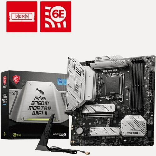 Изображение товара Материнская плата Msi MAG B760M MORTAR WIFI II (LGA1700, mATX)