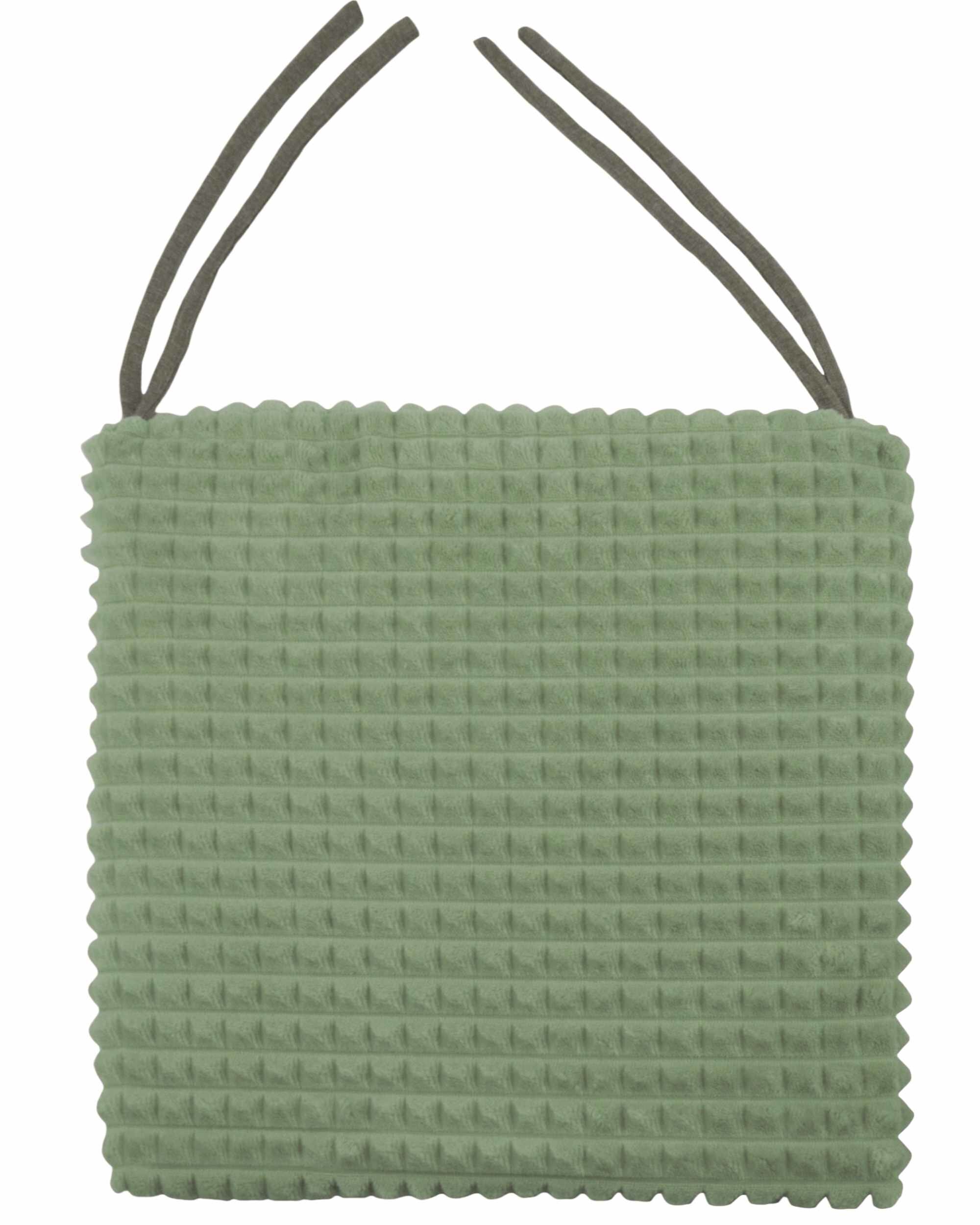 Галета для стула Плюш 40х40 см оливковая