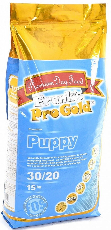 Frank's ProGold Сухой корм "Курица по-королевски" для щенков всех пород (Puppy 30/20), 15 кг