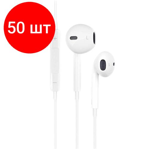 Комплект 50 штук Наушники PERO EP02 белые 4603740875677 1353000₽