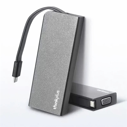 Аксессуар Lenovo ThinkPlus USB-C 4-in-1 Hub (3x USB 3.1, 1x VGA) адаптер j5create jch474 usb type c with gigabit ethernet and 3x hub multi