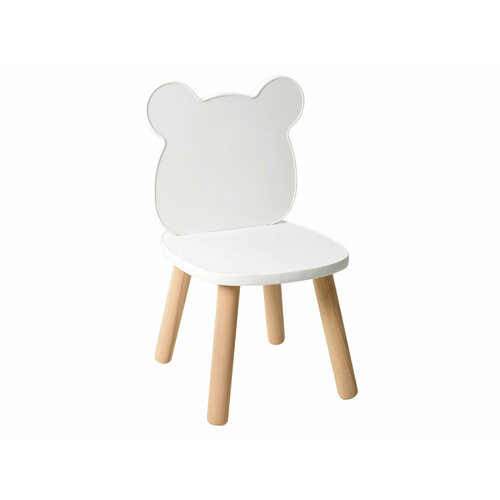 Детский стульчик Первый Мебельный Мишка Белый Натуральный 3000₽