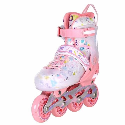 Роликовые коньки раздвижные COMIRON S PU колеса 31-34 розовые 3300₽