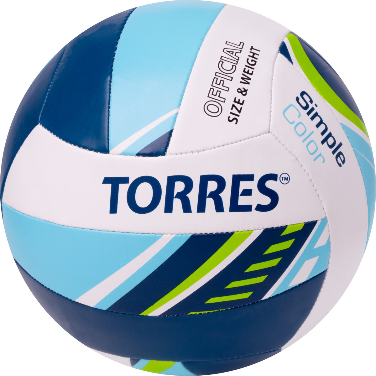 Мяч для волейбола TORRES Simple Color, Blue/Cyan, 5