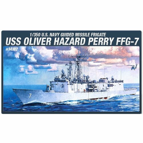 Academy сборная модель 14102 USS Oliver Hazard Perry FFG-7 1:350 сборная модель uss missouri battleship mk 7 16 50 gun turret no 1