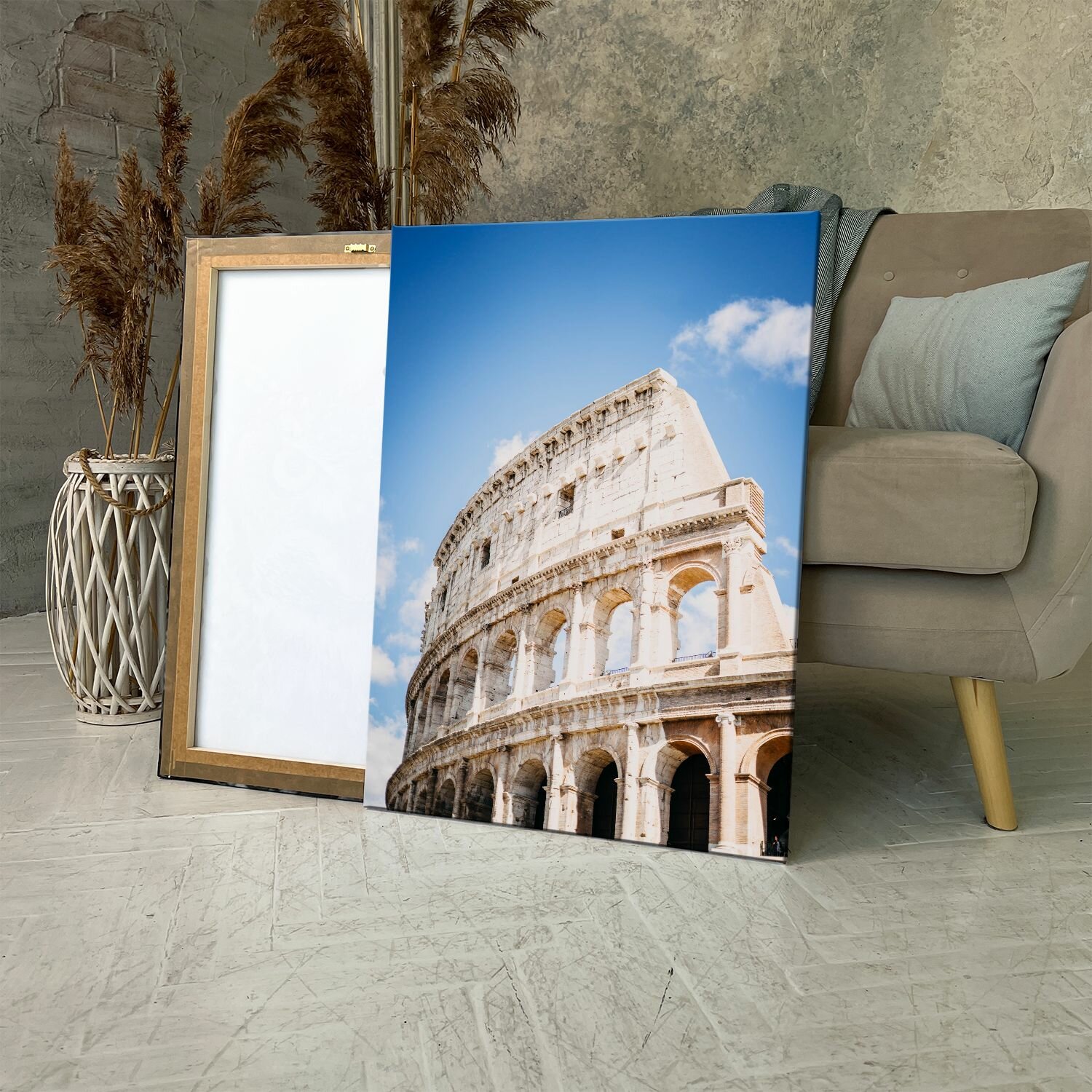 Картина на холсте (Колизей, римский колизей италия, колизей италия, колизей рим италия, римский колизей (1)) 30x40 см. Интерьерная на стену.