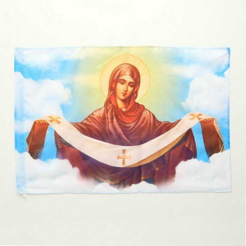 Флаг Богородица, 90 x 135 см, полиэфирный шёлк, без древка