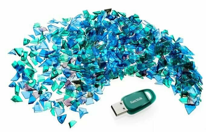 Накопитель USB 3.2 64GB SanDisk синий/зелёный - фото №5