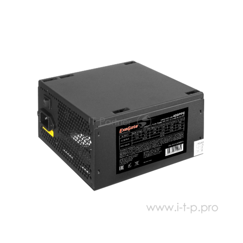 Блок питания 400W ExeGate 400PPE Atx PC black Apfc 12cm 24p4p Pci-e 3IDE 5SATA FDD ка 2546₽