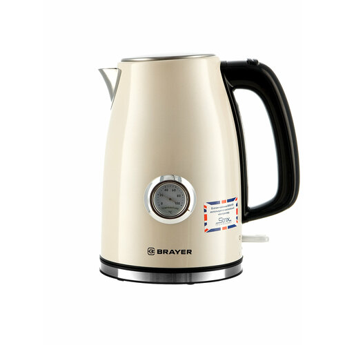 Чайник электрический 17Л 2200ВТ диск встр термометр контроллер STRIX фильтр нерж шамп BRAYER 609600₽