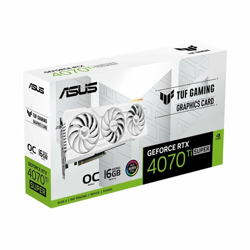 Видеокарта ASUS GeForce RTX 4070 Ti Super 16384Mb TUF Gaming 16G White TUF-RTX4070TIS-O16G-Gaming 1xHDMI 3xDP Ret 14990000₽