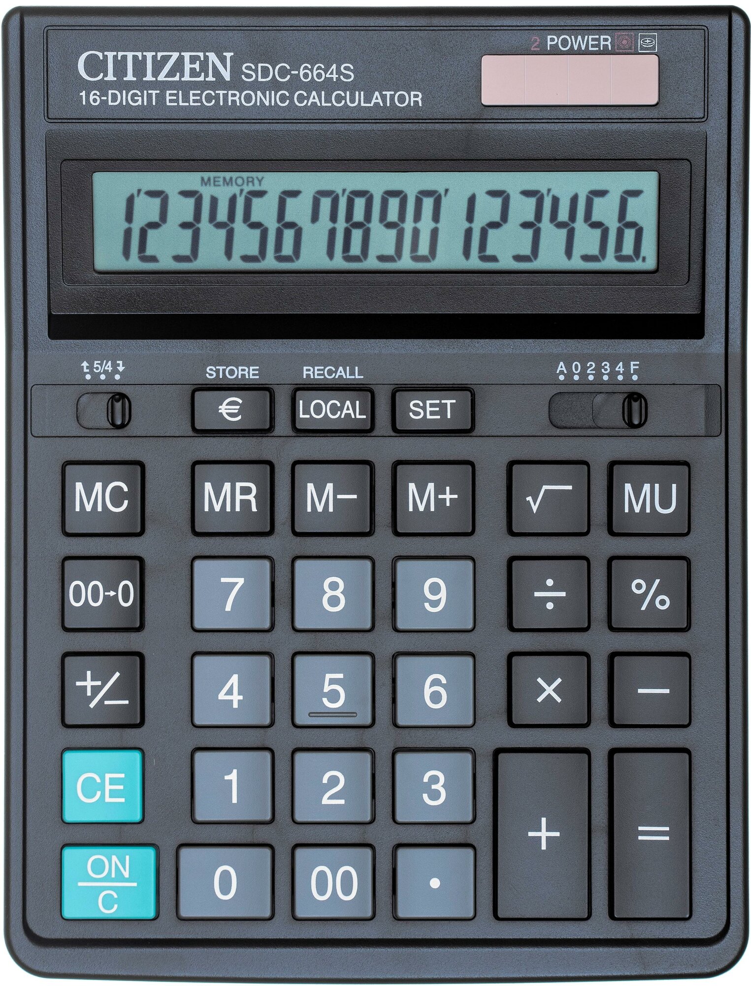 Калькулятор настольный полноразмерный CITIZEN бухг. SDC-664S 16 разр. DP