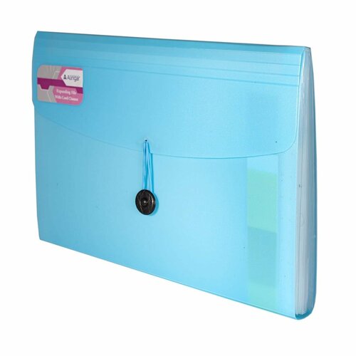 Папка-картотека на резинке и пуговице Alingar A4 Neon 328х235х31 мм 12 отделений ассорти неон 97430 566₽