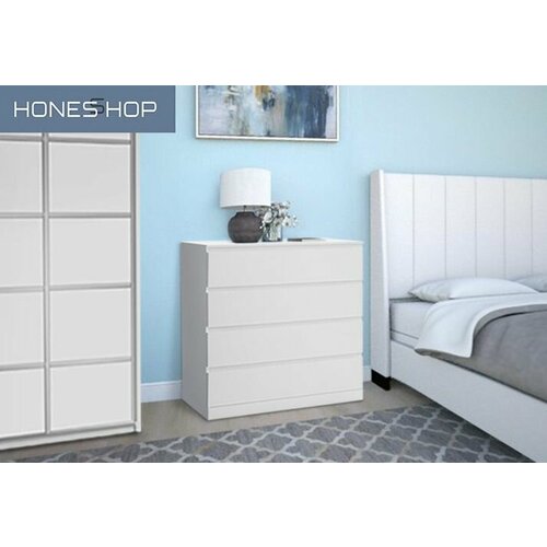 Комод Мирагон ЛДСП белый, 70х38х90