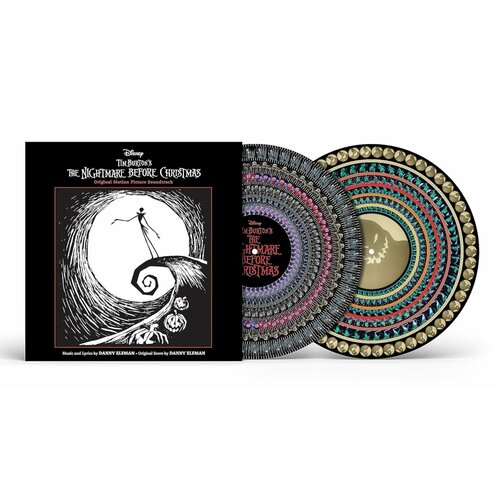 Тим Бертон: Кошмар Перед Рождеством, Анимированная Виниловая Пластинка (Zoetrope Limited USA Picture Disc OST Soundtrack) Саундтрек Tim Burton The Nightmare Before Christmas