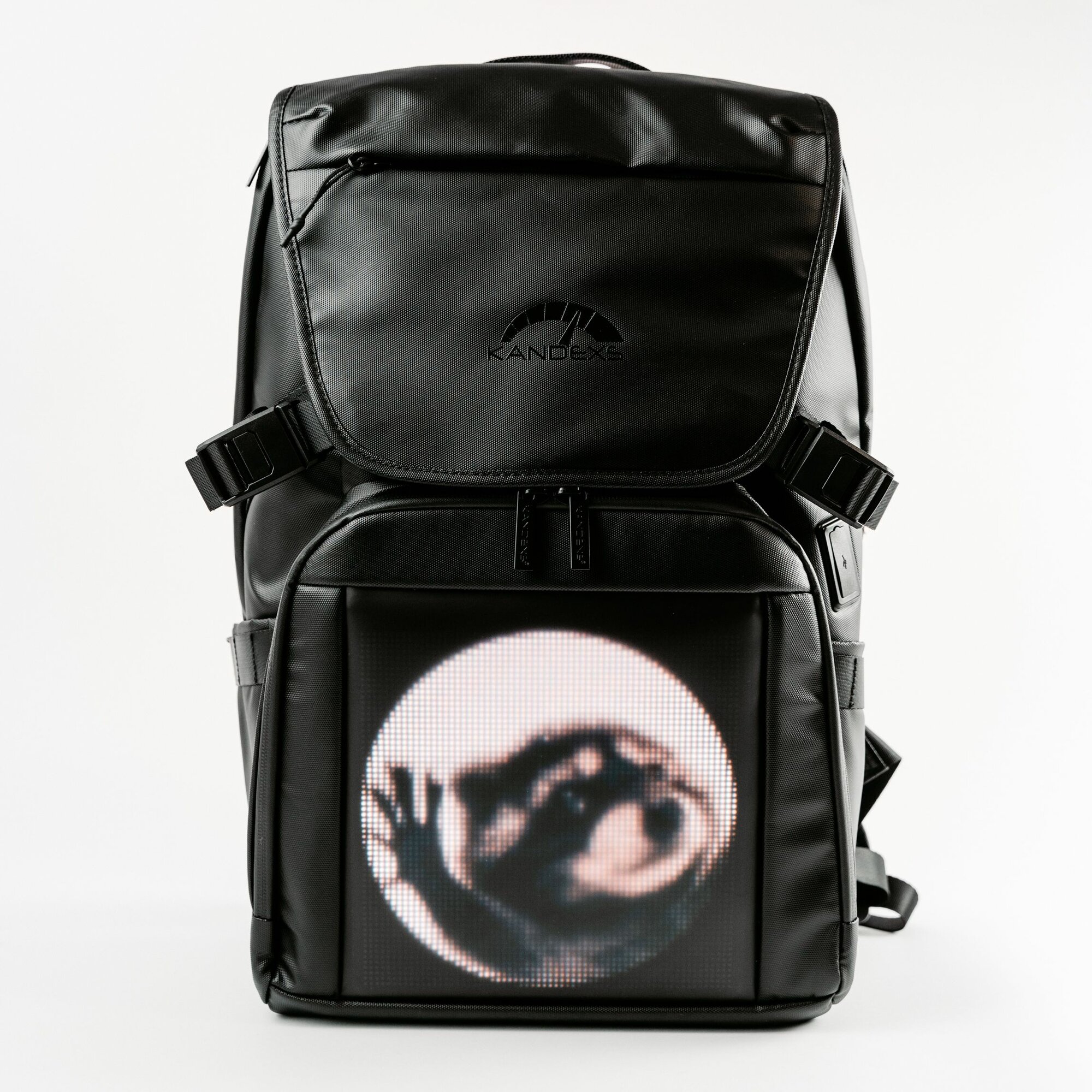 Рюкзак LED-экран, программируемый, для мальчиков и девочек, чёрный — фото 1