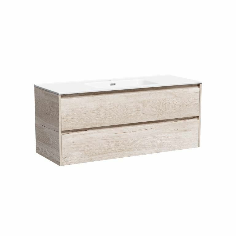 Тумба под раковину Sancos Libra подвесная 1190х450х500 с доводчиками дуб галифакс натуральный LB120-1EG