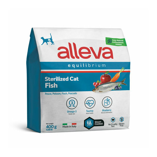 ALLEVA EQUILIBRIUM STERILIZED Сухой корм для стерилизованных кошек с Рыбой