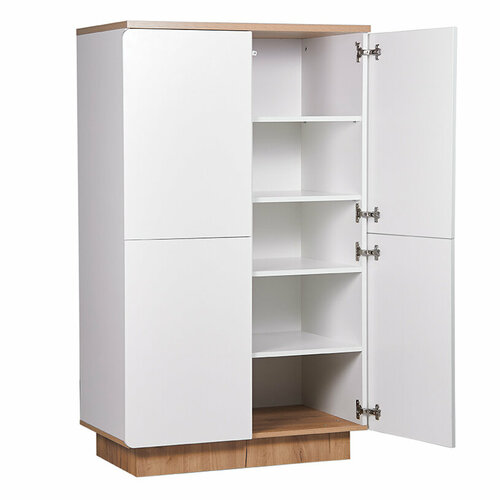 Шкаф четырехдверный Polini kids Ameli 4005 2 секции белый-дуб крафт золотой 10600₽