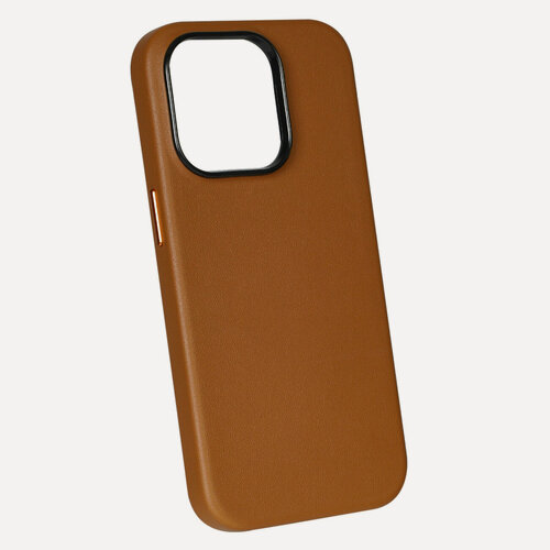 Изображение товара Чехол с MagSafe для iPhone 15 Pro MAG NOBLE COLLECTION кожаный Soft touch — Коричневый