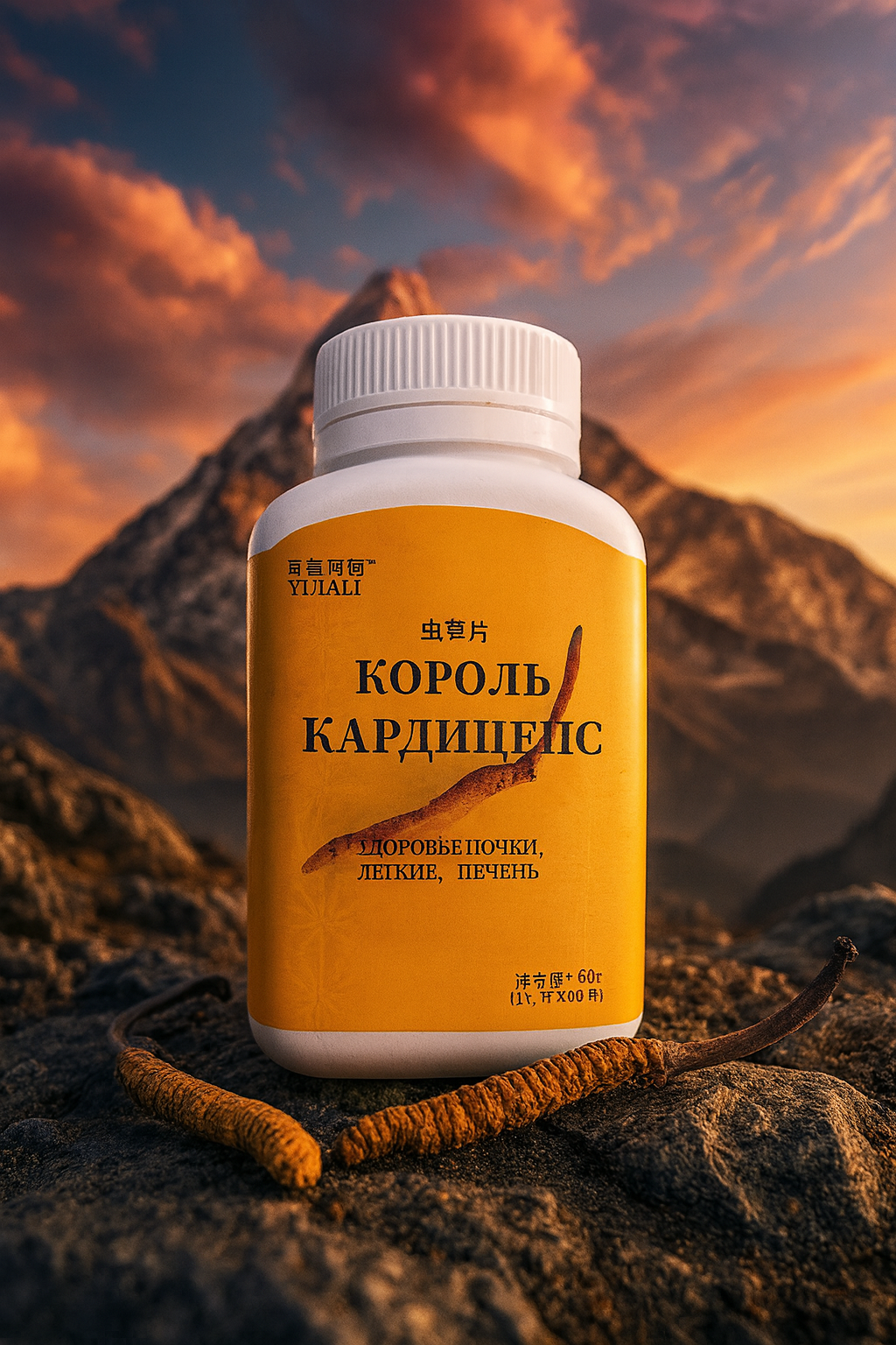 Король кордицепс для почек, легких и печени Bdokang 60 таблеток.