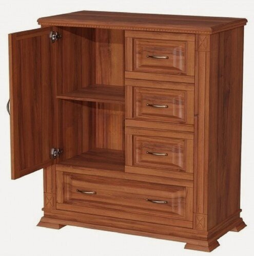 Изображение товара Комод для хранения вещей из массива сосны ммк-древ Верди 221, 90x45x100 дуб 2