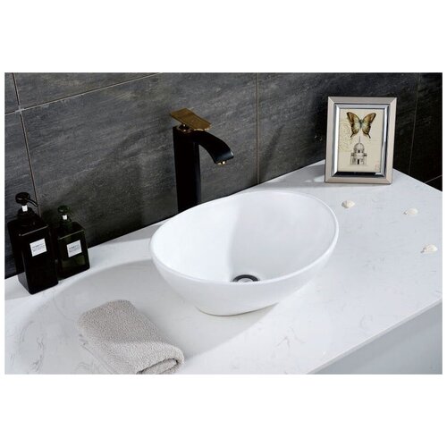 фото Раковина ceramalux накладная 7138, белый, без перелива