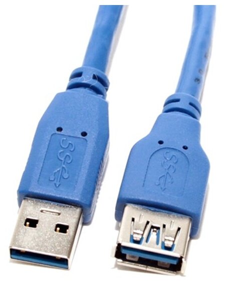 Кабель 5BITES USB 3.0 AM -> AF, 1.8 м, синий (UC3011-018F)