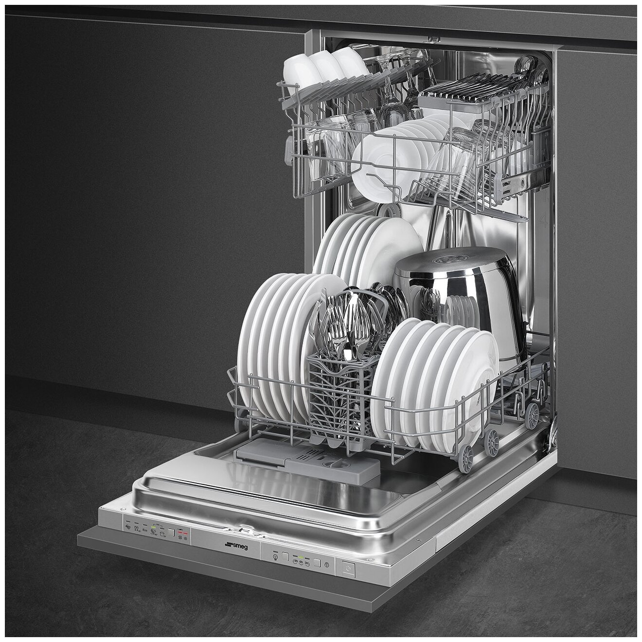 Посудомоечная машина встраиваемая Smeg ST4523IN - фотография № 2