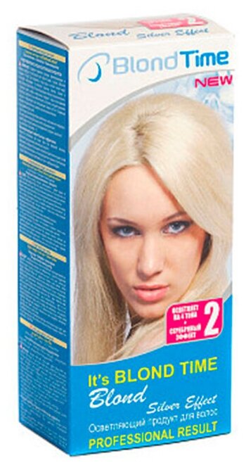 Краска осветлитель для волос Prestige Blond Time Blond Silver Серебряный эффект №2 190 мл