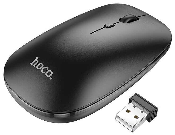 Мышь беспроводная Hoco GM15 Business, Bluetooth V3.0+5.0, 800-1600dpi, 2,4G, черный