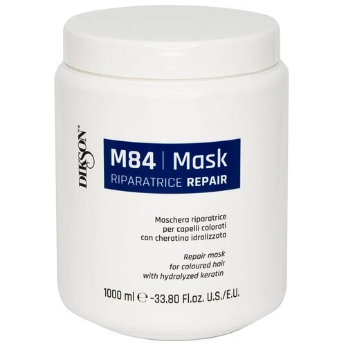 MASK REPAIR M84 / Маска восстанавливающая для окрашенных волос с гидролизированным кератином, DIKSON 1000 мл