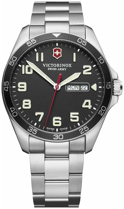 Наручные часы VICTORINOX Fieldforce 241849, серебряный, черный