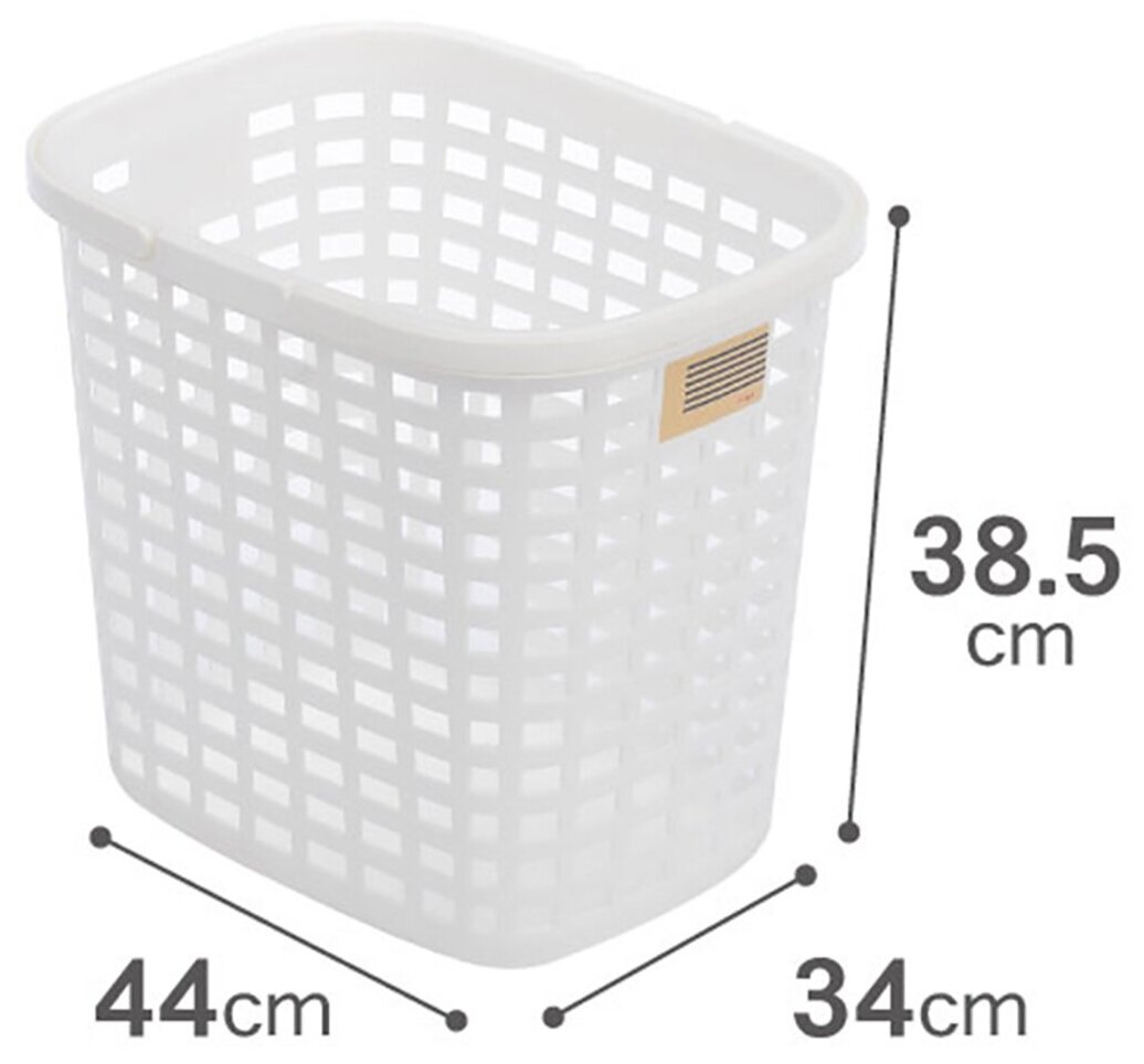 Корзина для белья со складными ручками (L) 44х34х38,5 см Sanka - фотография № 2