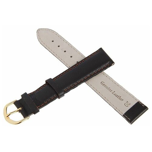 фото Straps ремешок для часов, мужской, 20 мм, натуральная кожа, черный