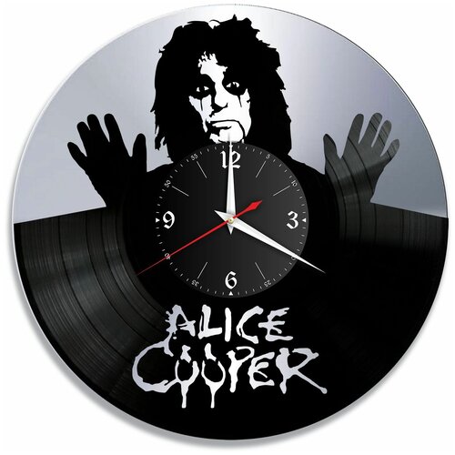 фото Настенные часы redlaser alice cooper, серебро, из винила №1 vc-10080-2